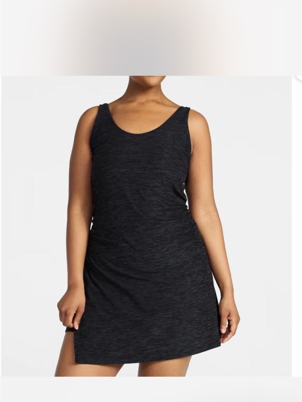 Athletic Works Black Scoop Neck Swim Coverup Dress